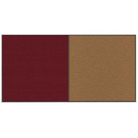 United Visual Products Enclosed Corkboard, 1 Door, 60"x36", 4" Fra UV3410-GOLD-CORK